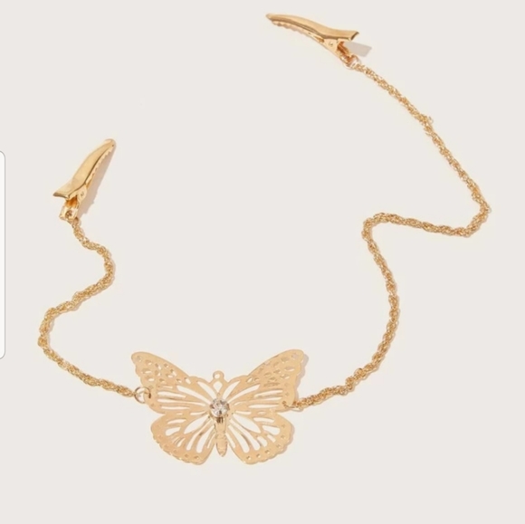 *Kristen* Butterfly Hair Chain - Picture 3 of 4